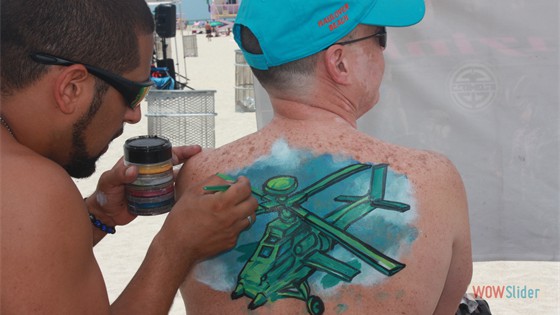 Body painting on Saturday