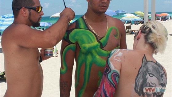 Body painting on Saturday